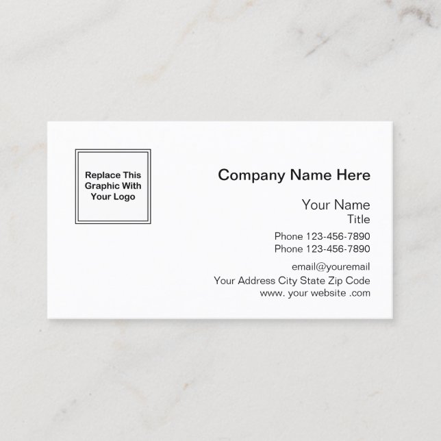 Professionell Company Logotyp Visitkort (Framsida)