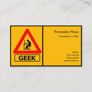 Professionell Computer Geek Tech Visitkort