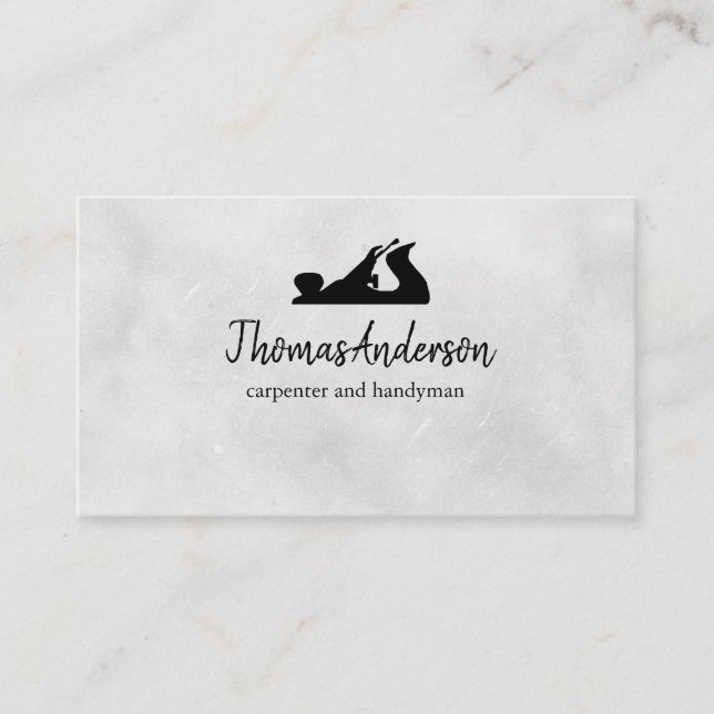 Professionell Construction and Carpenter Wood Flyg Visitkort (Framsida)