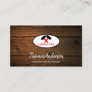 Professionell Construction and Carpenter Wood Flyg Visitkort