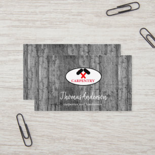 Professionell Construction and Carpenter Wood Flyg Visitkort