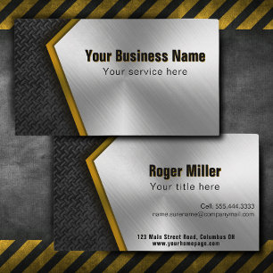 Professionell Construction Builder Metall Visitkort