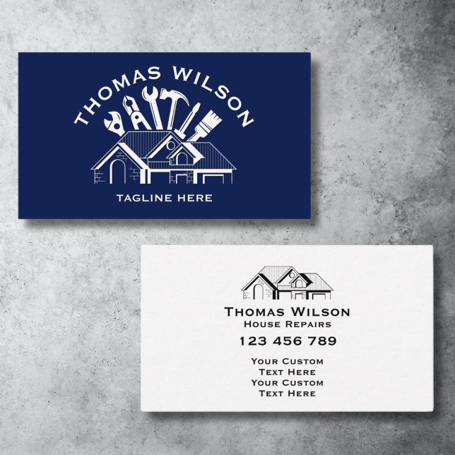 Professionell Construction Handyman Carpenter Verk Visitkort (Skapare uppladdad)
