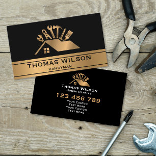Professionell Construction Handyman Carpenter Verk Visitkort