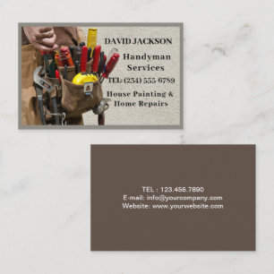 Professionell Construction Handyman Carpenter Verk Visitkort