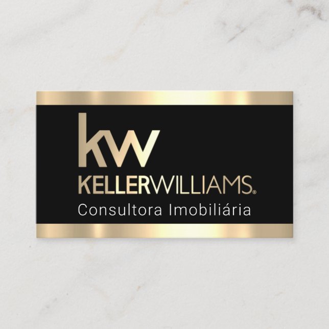 Professionell Consulting Elegant Imobiliária Logot Visitkort (Framsida)