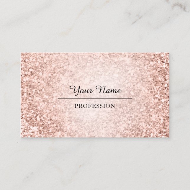 Professionell Consulting Modern Ro Glitter White Visitkort (Framsida)