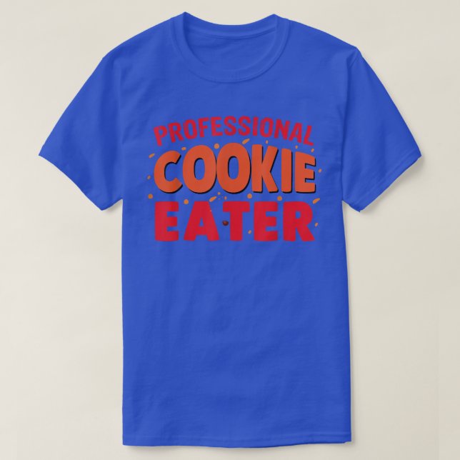Professionell Cookie Eater Baking Team Gingerbröd T Shirt (Design framsida)