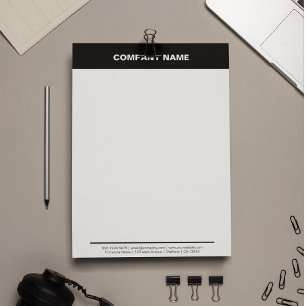 Professionell Corporate Branded Company Promo Brevhuvud