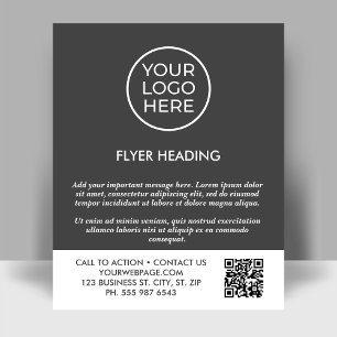 Professionell Corporate Logotyp QR-kodmall Flyer
