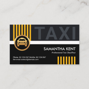 Professionell Corporate Stil Chauffeur Cab Driver Visitkort