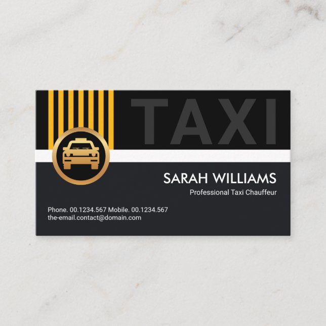 Professionell Corporate Stil Chauffeur Taxi Driver Visitkort (Framsida)