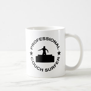 Professionell Couch Surfer Kaffemugg