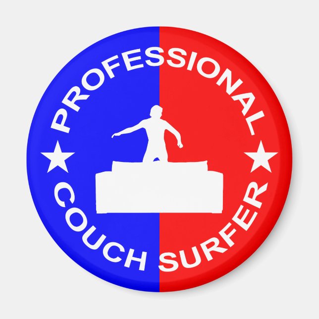 Professionell Couch Surfer Magnet (Framsidan)