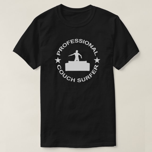 Professionell Couch Surfer T-shirt (Design framsida)