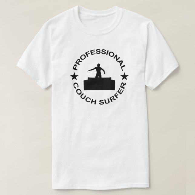 Professionell Couch Surfer Tee (Design framsida)