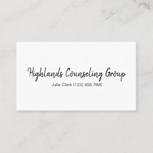Professionell Counseling Group Life Coach, Busines Visitkort