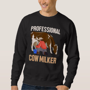 Professionell Cow Milker Farm Animal Cattle Farmer Lång Ärmad Tröja