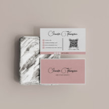 Professionell Coy Rosa Script QR-kodAffärskort
