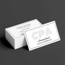 Professionell CPA Accountant Affärskort
