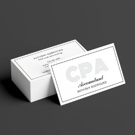 Professionell CPA Accountant Affärskort Visitkort