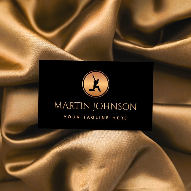 Professionell Cricket Coach Guld & Black Logotyp S Visitkort (Skapare uppladdad)