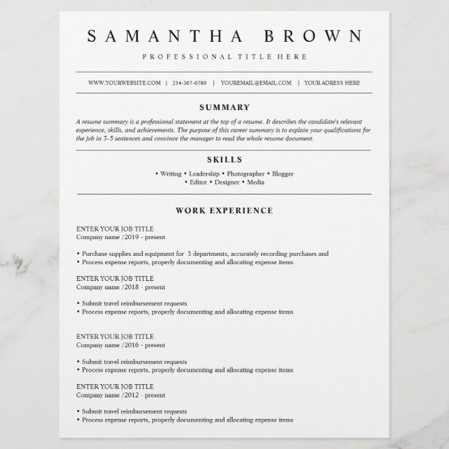 Professionell cv modernt jobbprogram (Framsida)