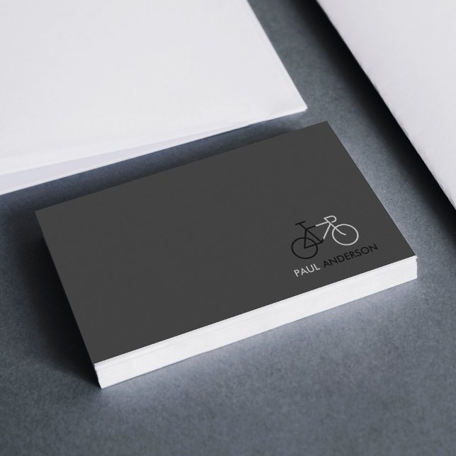 Professionell Cyclist, svartvit minimalistisk Visitkort (Skapare uppladdad)