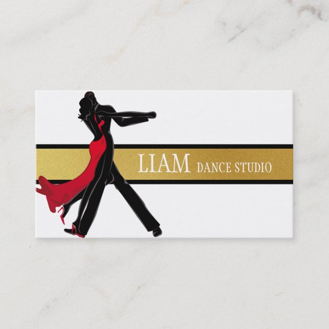 Professionell Dance Instructor, Lessons, Studio Visitkort (Framsida)