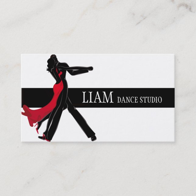Professionell Dance Instructor, Lessons, Studio Visitkort (Framsida)