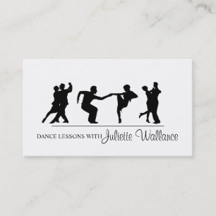 Professionell Dance Studio, Instruktör Business Visitkort