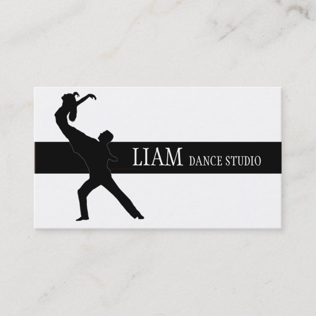 Professionell dansstudio, instruktör visitkort (Framsida)