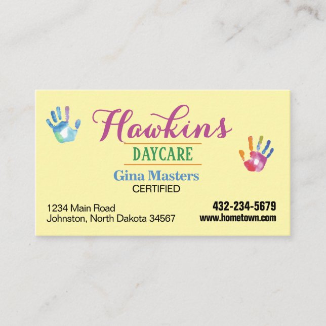 Professionell Daycare Visitkort (Framsida)