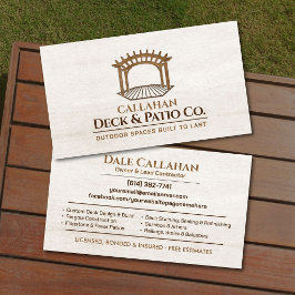 Professionell Deck- och Patioentreprenör Visitkort