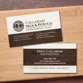 Professionell Deck- och Patioentreprenör Visitkort