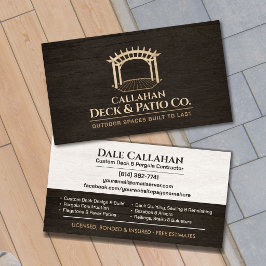 Professionell Deckare & Patio Entreprenör Visitkort