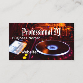 Professionell Deejay Visitkort