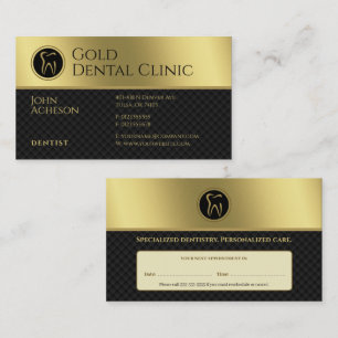 Professionell Dental   Guld Dentist Tidsbeställning Kort
