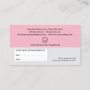 Professionell Dental Tandläkare Tidsbeställning Kort