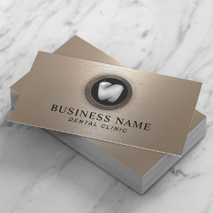 Professionell Dentist Brushed Guld Metall Dental Visitkort