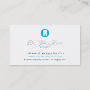Professionell Dentist   Djupblå Visitkort