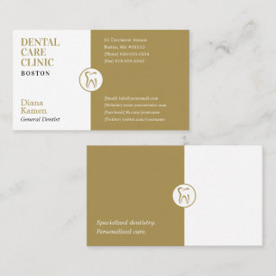 Professionell Dentist Golden Visitkort