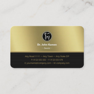 Professionell Dentist Guld Black Visitkort