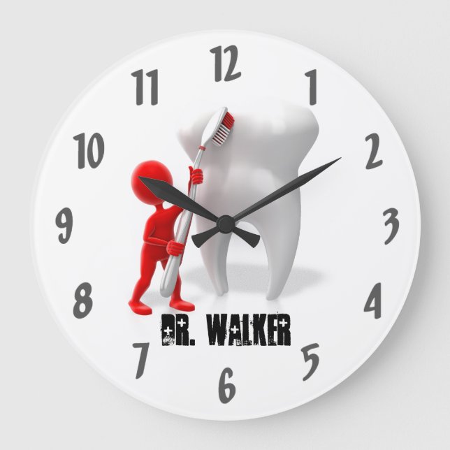 Professionell Dentist Office Stor Klocka (Framsida)