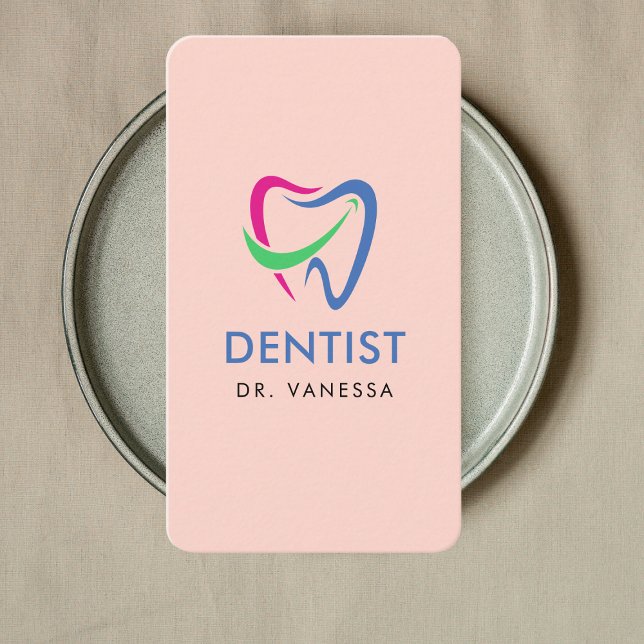 Professionell Dentist Tooth Logotyp Dental QR-kod Visitkort (Skapare uppladdad)