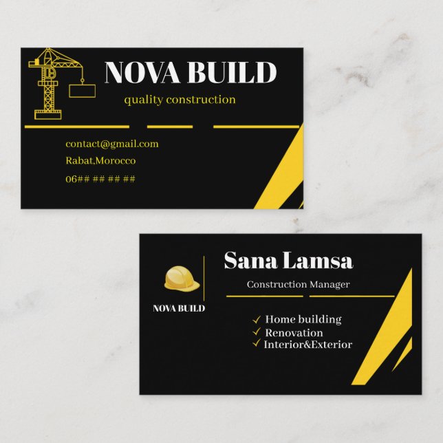 Professionell design av visitkort (Fram/baksida)