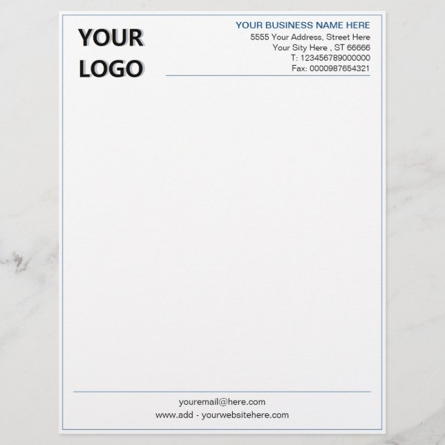Professionell Design Business Letterhead-mall Brevhuvud (Framsida)