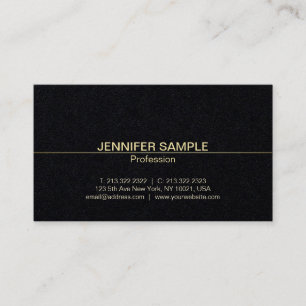 Professionell Design Elegant Black Guld Luxury Visitkort