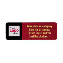 Professionell diagonal Rand: Röd, Svart och Guld