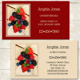 Professionell Dietist Nutritionist Visitenkort Visitkort